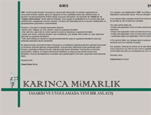 Tablet Screenshot of karincamimarlik.com